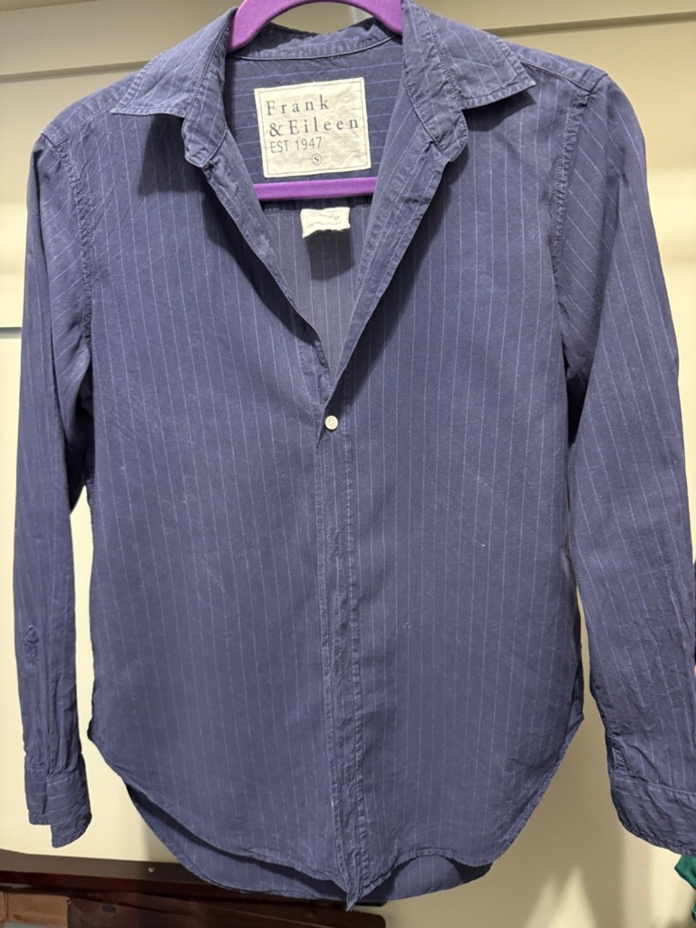 Frank & Eileen Blue Pinstripe Button-Down Shirt